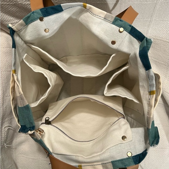 FEED Project Coastal Striped Canvas Tote Bag - Picture 9 of 11